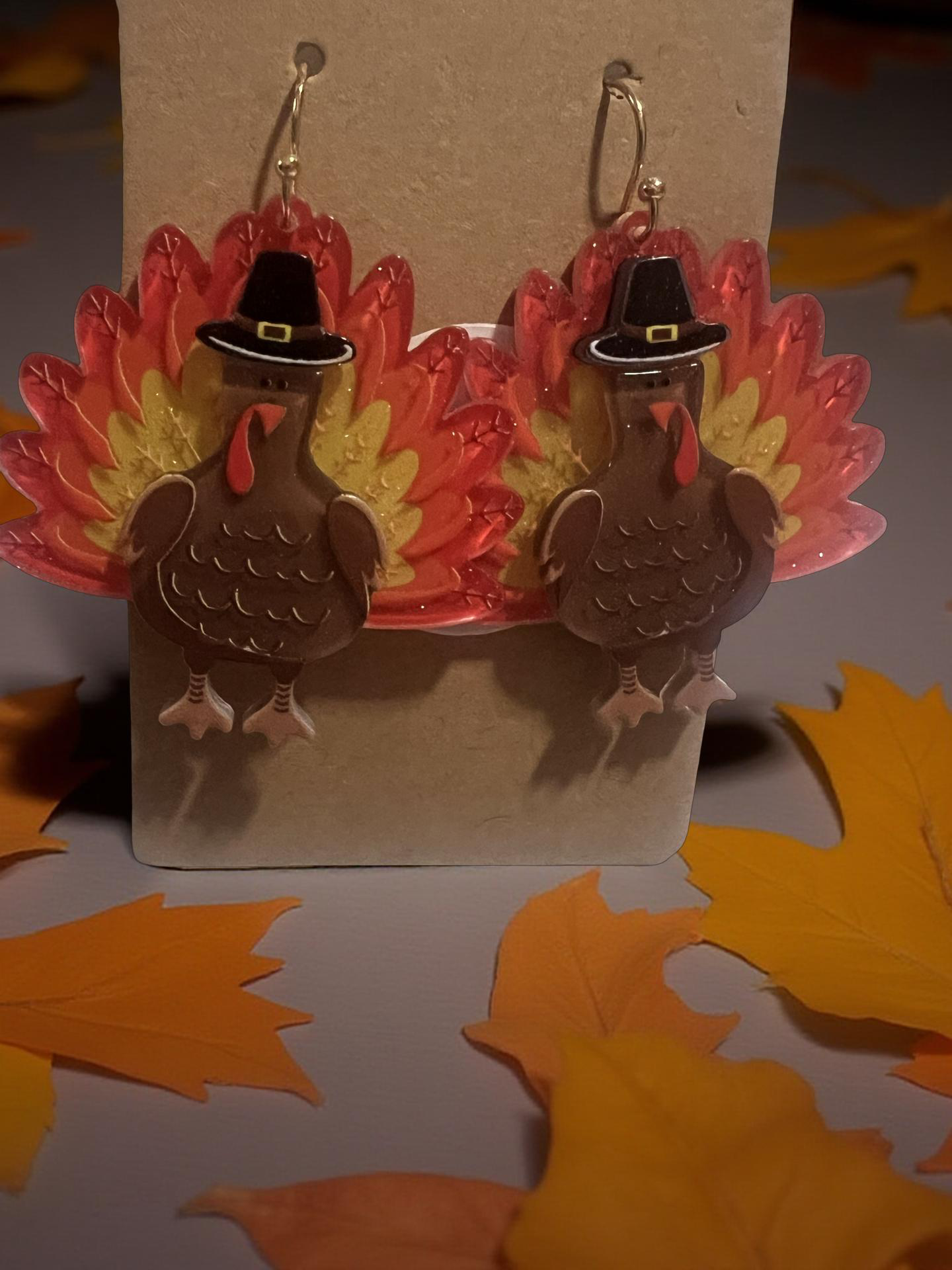 Tom Turkey Acrylic Earrings