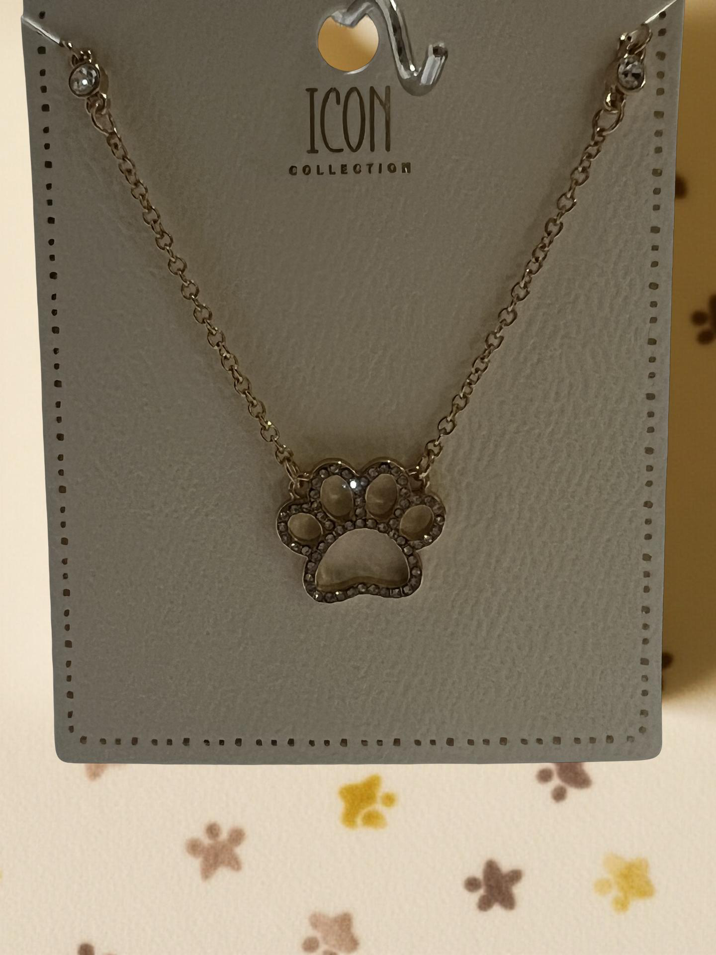 Gold Paw Print Necklace