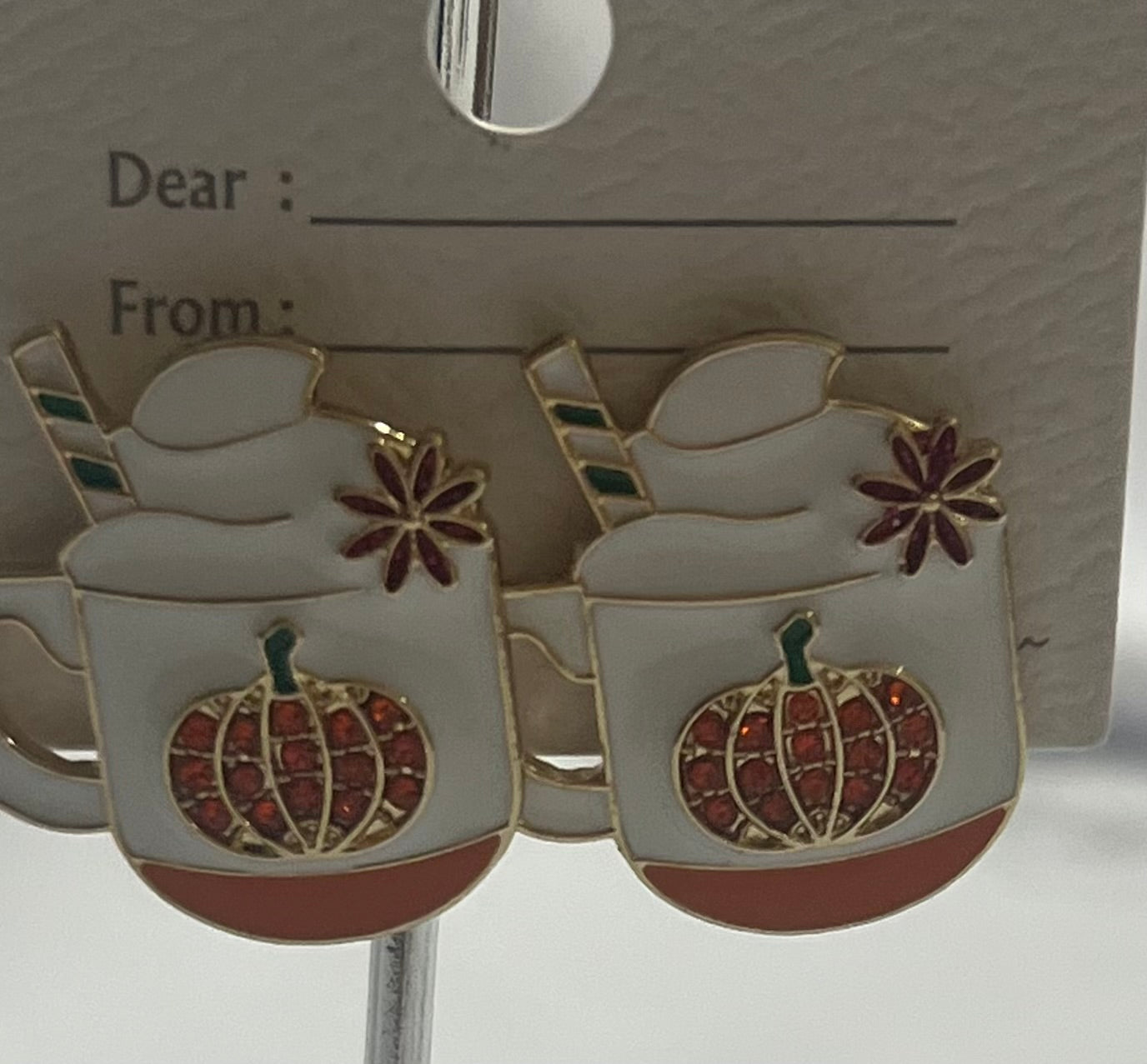 Pumpkin Latte Stud Earrings