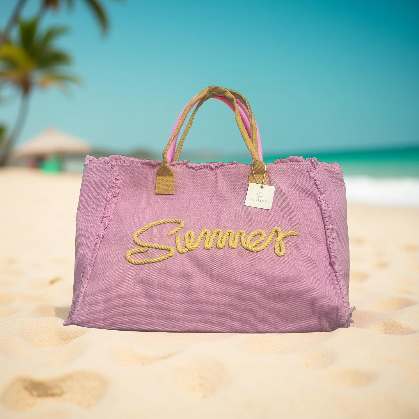 Pink Summer Beach Bag