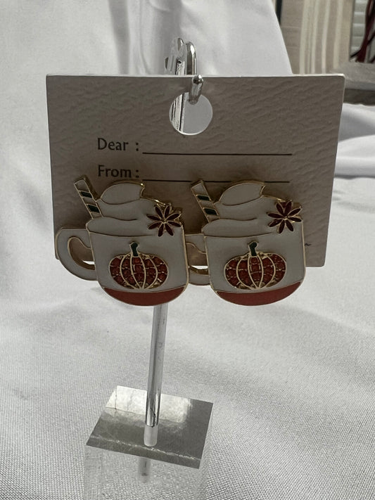 Pumpkin Latte Stud Earrings