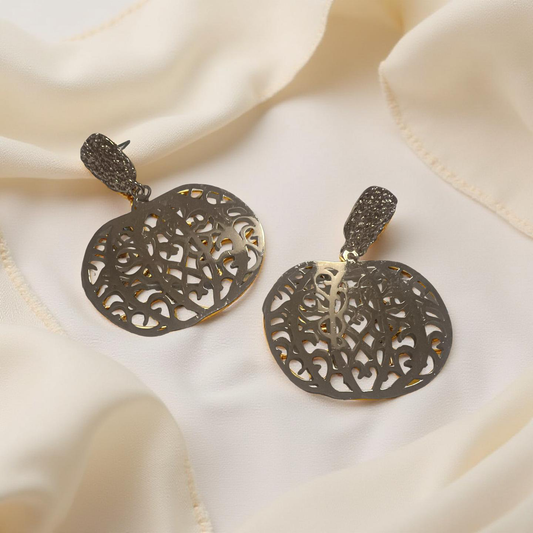 Gold Filigree Pumpkin Earrings