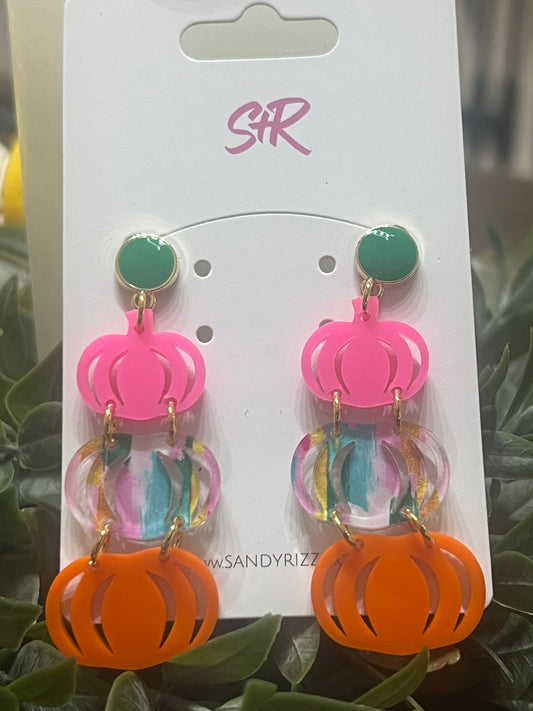 Color Play Triple Pumpkin Dangle