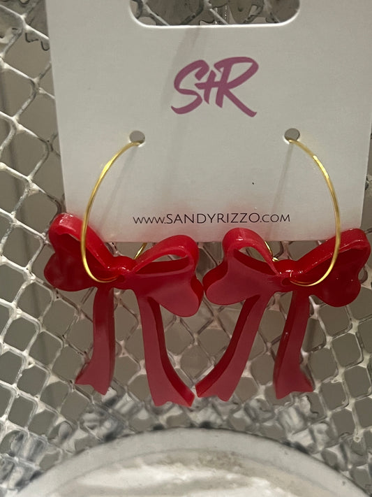 Red Matte Bow Hoop